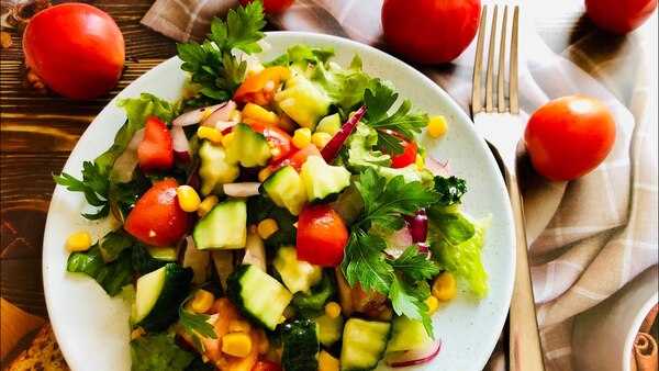 Fresh vegetables and simple ingredients on a table